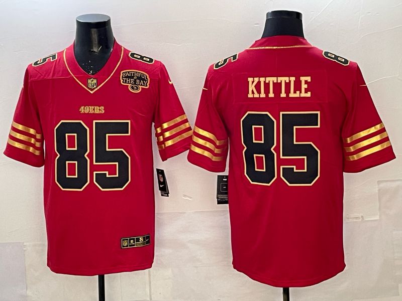 Men 2025 Nike San Francisco 49ers #85 Kittle Red gold Limited NFL Jersey 044->san francisco 49ers->NFL Jersey